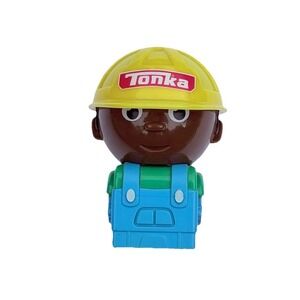 Tonka‎ Mighty Builder Construction Worker Man Figure Black Brown African T1